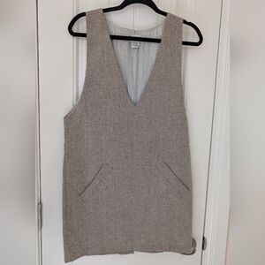 VTG‎ Mini Houndstooth Brown Tan Wool Jumper Small